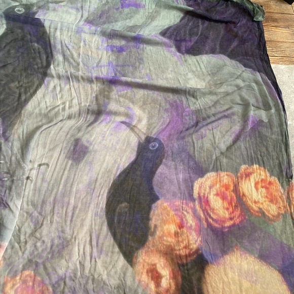 The Artists Label Susanne Carter Scarf Rectangle Lightweight Ladies Bird Print - Picture 3 of 10